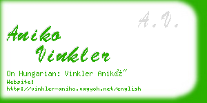 aniko vinkler business card